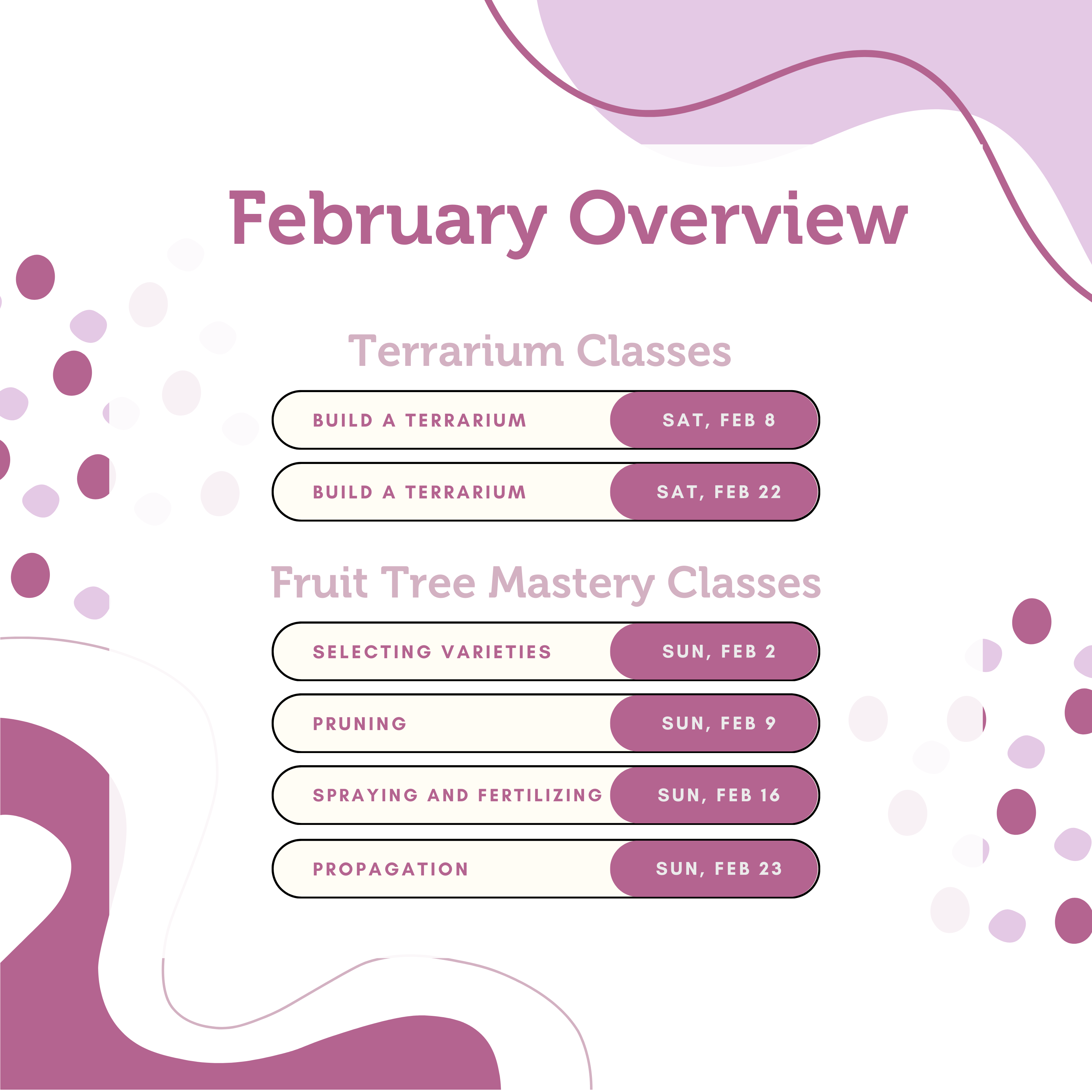 February Classes